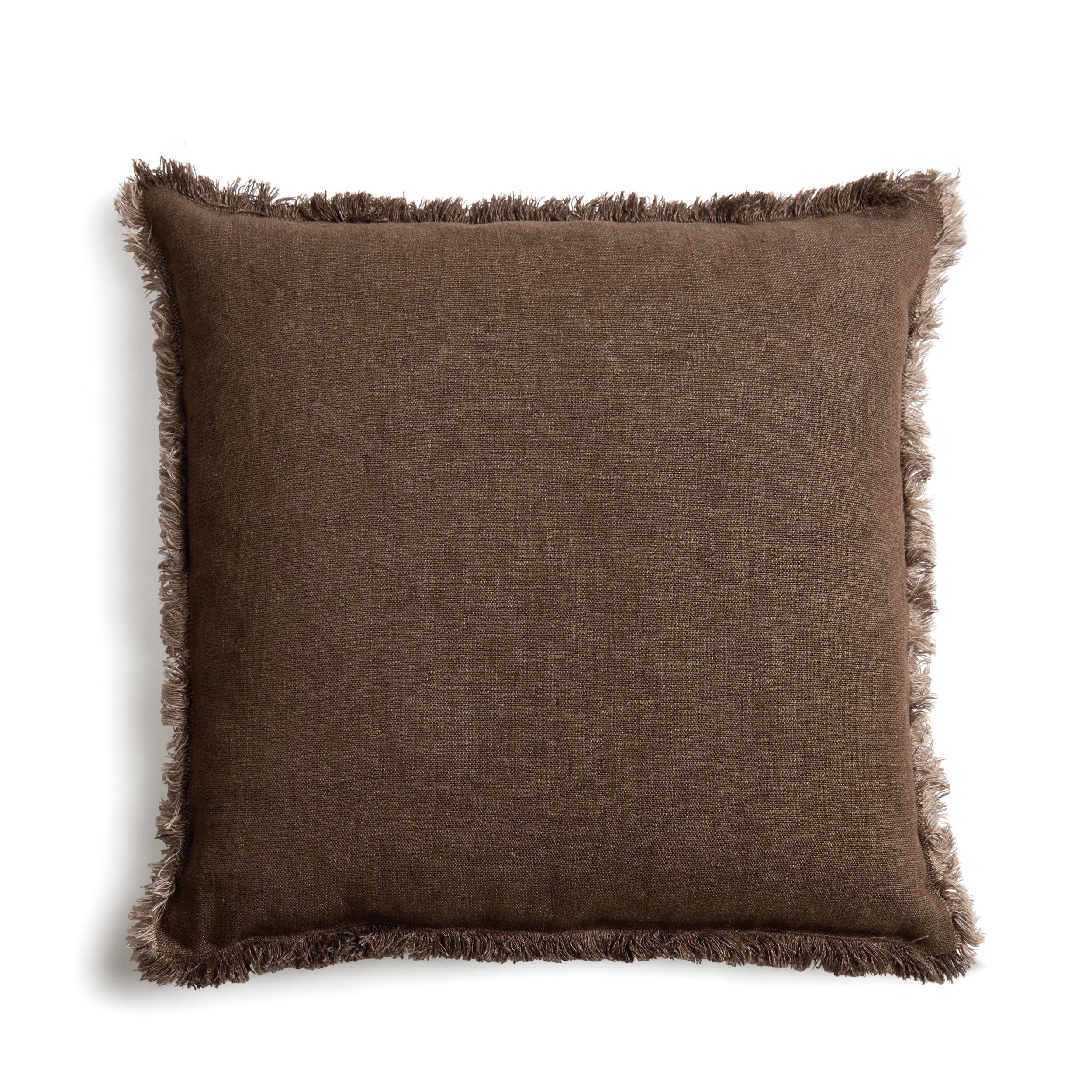Hopsack Cushion in Moro Brown